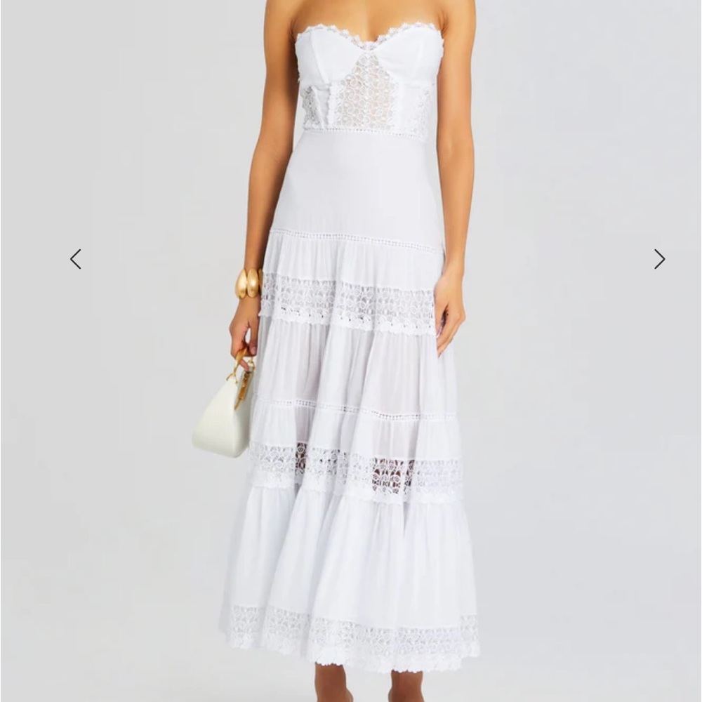 Charo Ruiz Ibiza Monnet Long Dress White NWT Size M